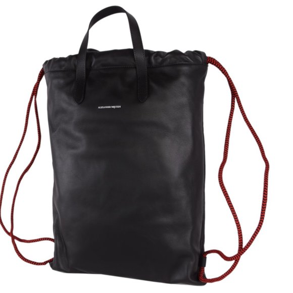 Alexander McQueen Large Leather Backpack Tote Bag main image 10